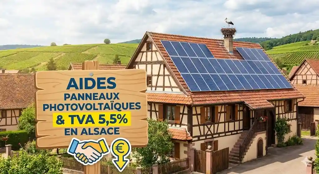 Aides panneaux photovoltaïques et TVA 5,5 % en Alsace - solest energies