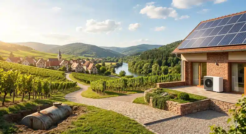 Pompe à chaleur en Alsace pour remplacer une chaudière fioul