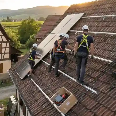 Réalisation photovoltaïque sur maison Alsacienne à Seltz
