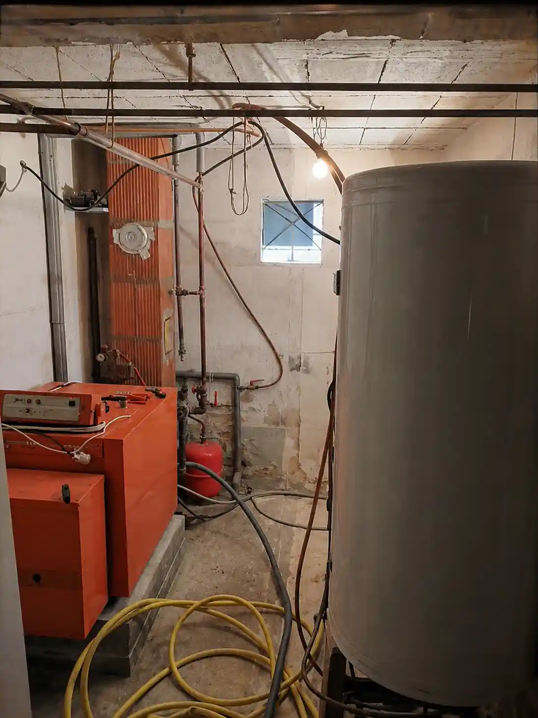 Chaufferie avant le remplacement du système de chauffage à Meistratzheim