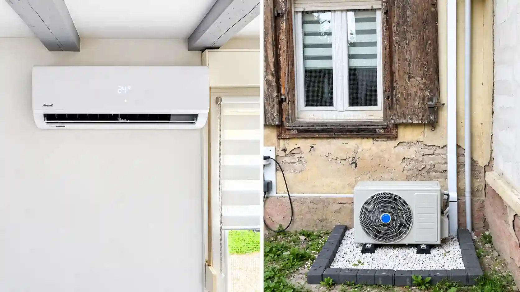 Installation de climatisation réversible Airwell bi-split à Strasbourg, quartier de la Robertsau, par Solest Énergies