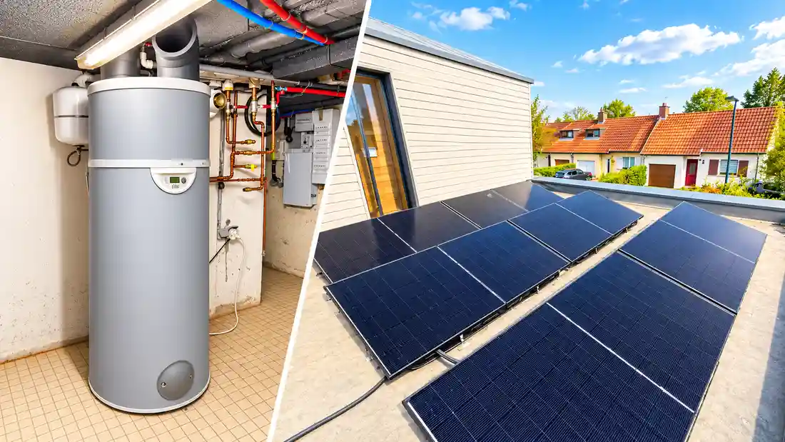 Installation combinée de panneaux photovoltaïques et d'un chauffe-eau thermodynamique à Sélestat par Solest Énergies